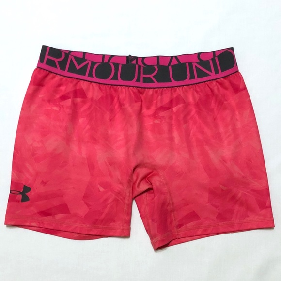 red under armour compression shorts